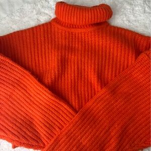 ASOS Bright Orange Cowl Neck Sweater